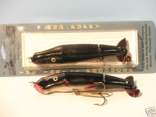 Roberts   Super Mud Puppy Model 107   Black   Musky Lure   Muskie 