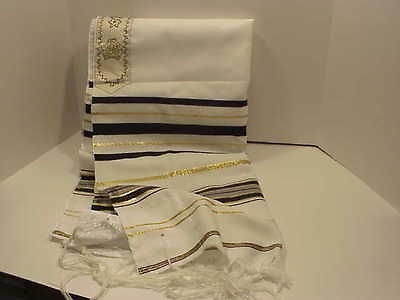 the prayer shawl tallit black with gold 