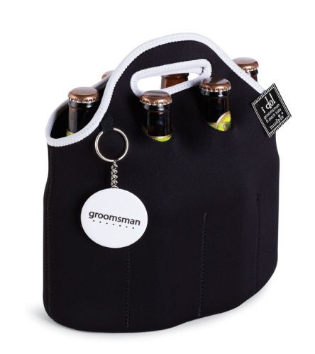 groomsman 6 pack cooler tote by mud pie time left