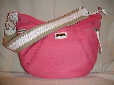 MAXMARA PINK & WHITE HANDBAG PURSE   MADE IN ITALY   MUST TAKE A PEAK