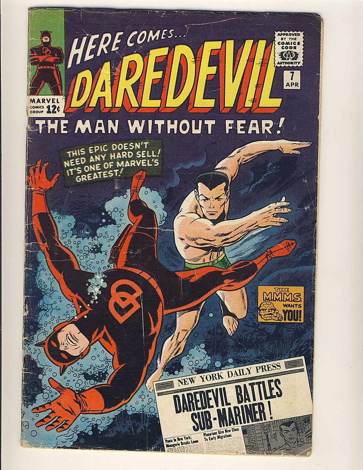 daredevil 7 1st red costume submariner  125