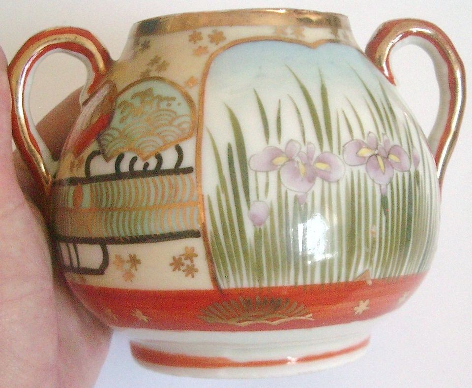   Chinese Ornate Hand Painted Meiji Satsuma Milk Jug Teapot SEE