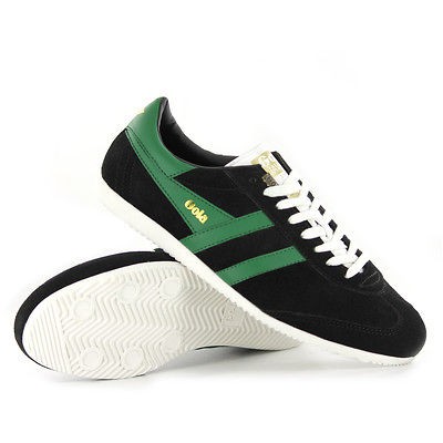 gola javelin suede black green white mens trainers