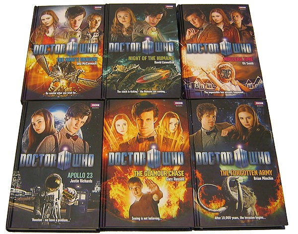   of 6 Doctor Who Hardcover Books, 11th Dr. Matt Smith, NON MINT sci fi