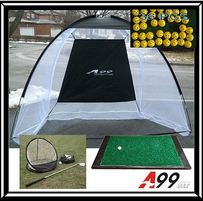   practice driving NET+ rubber mat + CHIPPING NET + 36 airflow balls