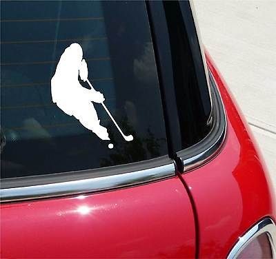 HOCKEY 1 ICE PUCK STICK SHOT GRAPHIC DECAL STICKER VINYL CAR WALL