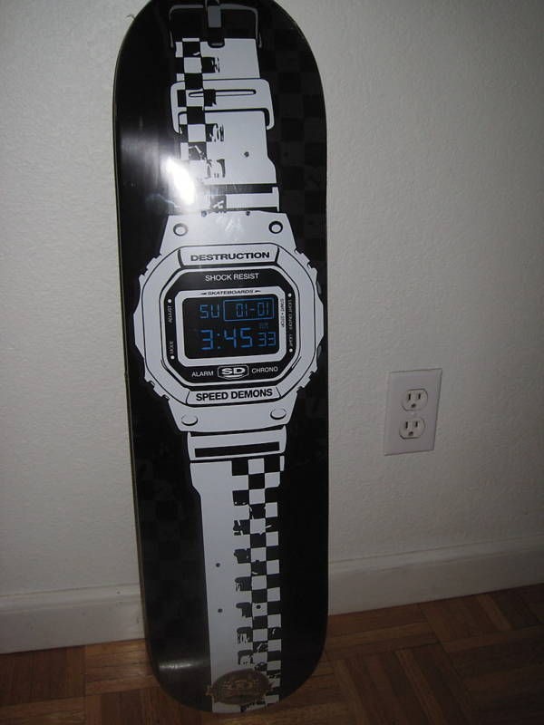 speed demon time shock skateboard deck free grip time left