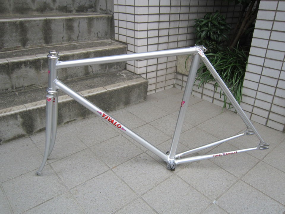 NJS KEIRIN Vivalo Track Bike Frame Silver fixed gear single speed 