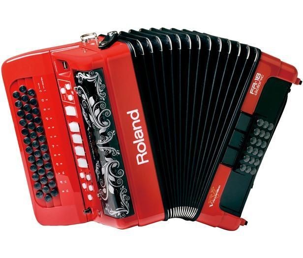 roland fr 18 fr18drd diatonic v accordion red time left