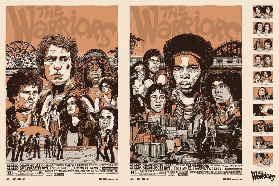   The Warriors Regular Uncut Poster Print Version from Mondo Olly Moss