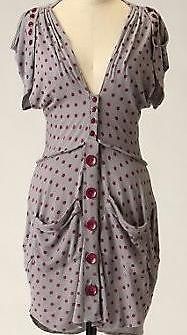 Anthropologie POLka DOT Moth sweaterdress Infinite Details L 10 12 