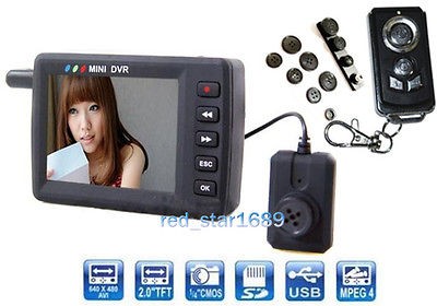 Angel Eye Mini Video Recording System KS 650M Spy Button DVR 