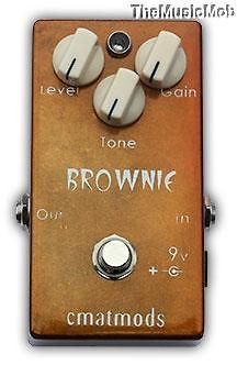 NEW CMATMODS BROWNIE DISTORTION PEDAL 0$ US S&H w/ FREE CABLE 