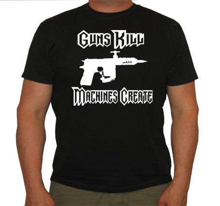 TATTOO GUNS KILL MACHINES CREATE TATTOOIST FUNNY MENS T SHIRT JF228