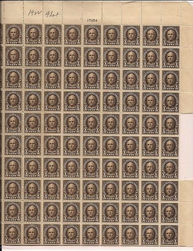 551 1 2c 1922 nathan hale sheet of 100 cat