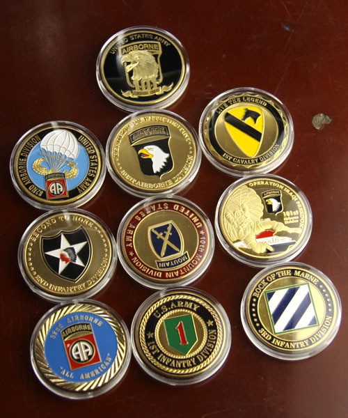 lot of 10 u s army military challenge coins s531