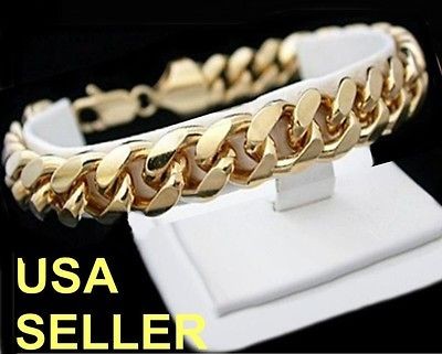 Best Quailty chunky Miami curb cuban Bracelet 10mm 24K Life warranty 