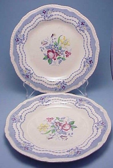 RUTLAND RIDGWAYS ENGLAND REG. NO. 839351 ANTIQUE CHINA BLUE FLORAL 9 