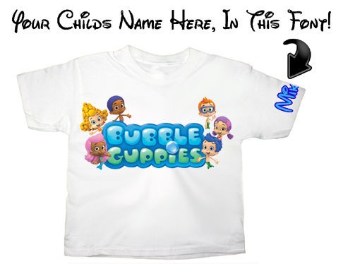 bubble guppies with custom childs name t shirt 2 4 6