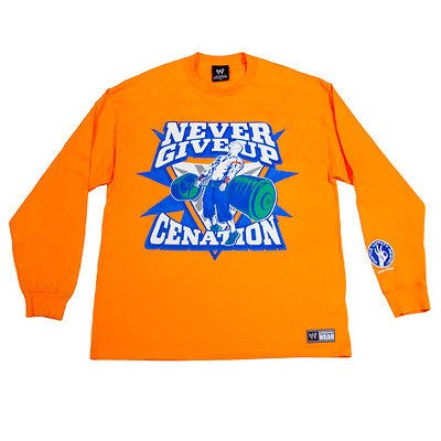 wwe t shirt longsleeve john cena never give up large