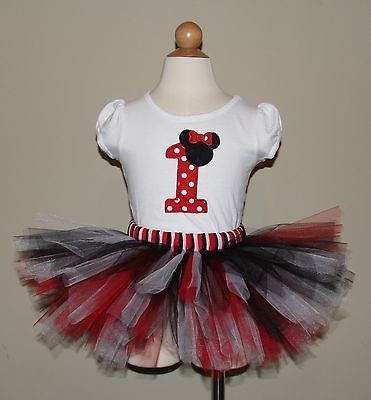 Cute Minnie Mouse Birthday Tutu Set. (Numbers 1 9 available)