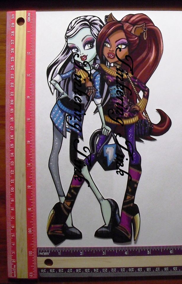 LARGE MONSTER HIGH WALL STICKER FRANKIESTEIN CLAWDEEN WOLF