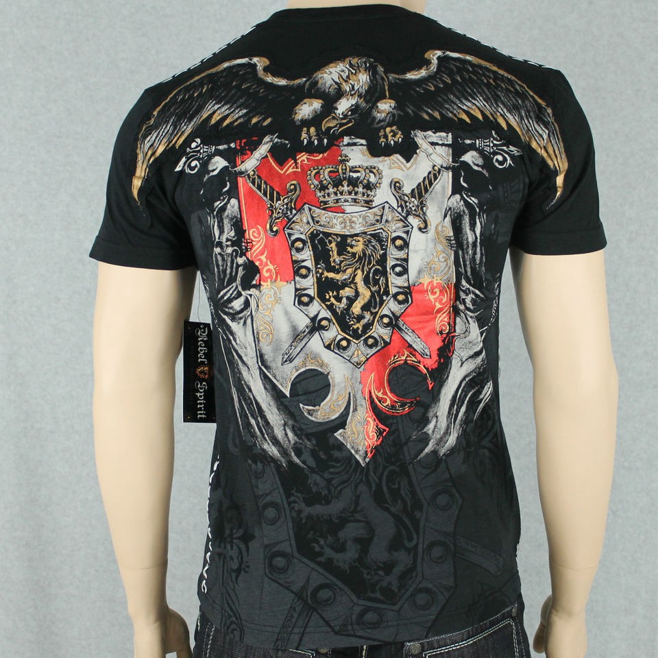 rebel spirit men s t shirt nwt ssk121323 black 2013