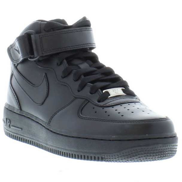 Nike Genuine Air Force 1 Mid Mens Trainer Black Black Sizes UK 7   15