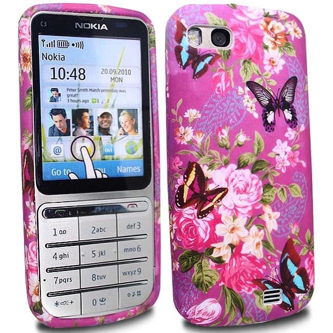   Butterfly Gel Silicone Soft Phone Case Cover Skins FOR Nokia C3 01