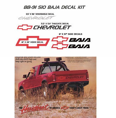 CHEVROLET S 10 S10 BAJA DECALS STICKER DECAL 4X4 CHEVY PICKUP CHEV 