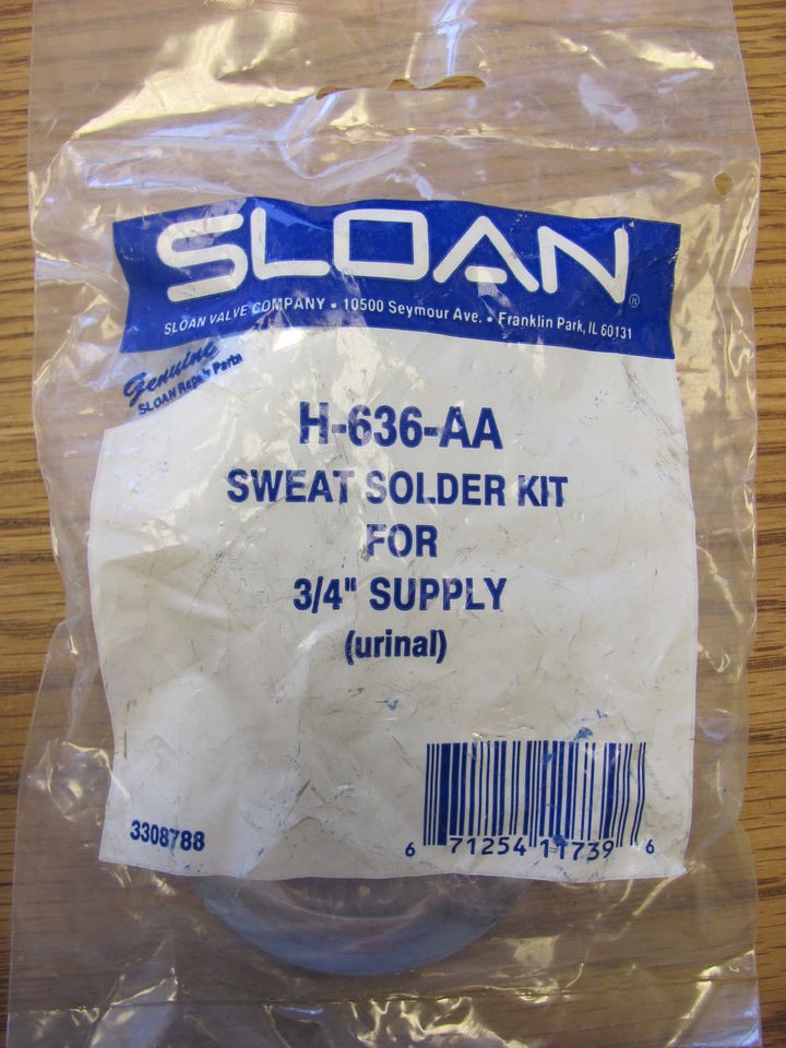 Sloan H 636 AA Sweat Solder Kit for 3/4 inch Supply (Urinal)