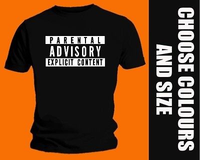   Lyrics Parental Advisory T SHIRT   Rap Hip Hop   90s old school logo