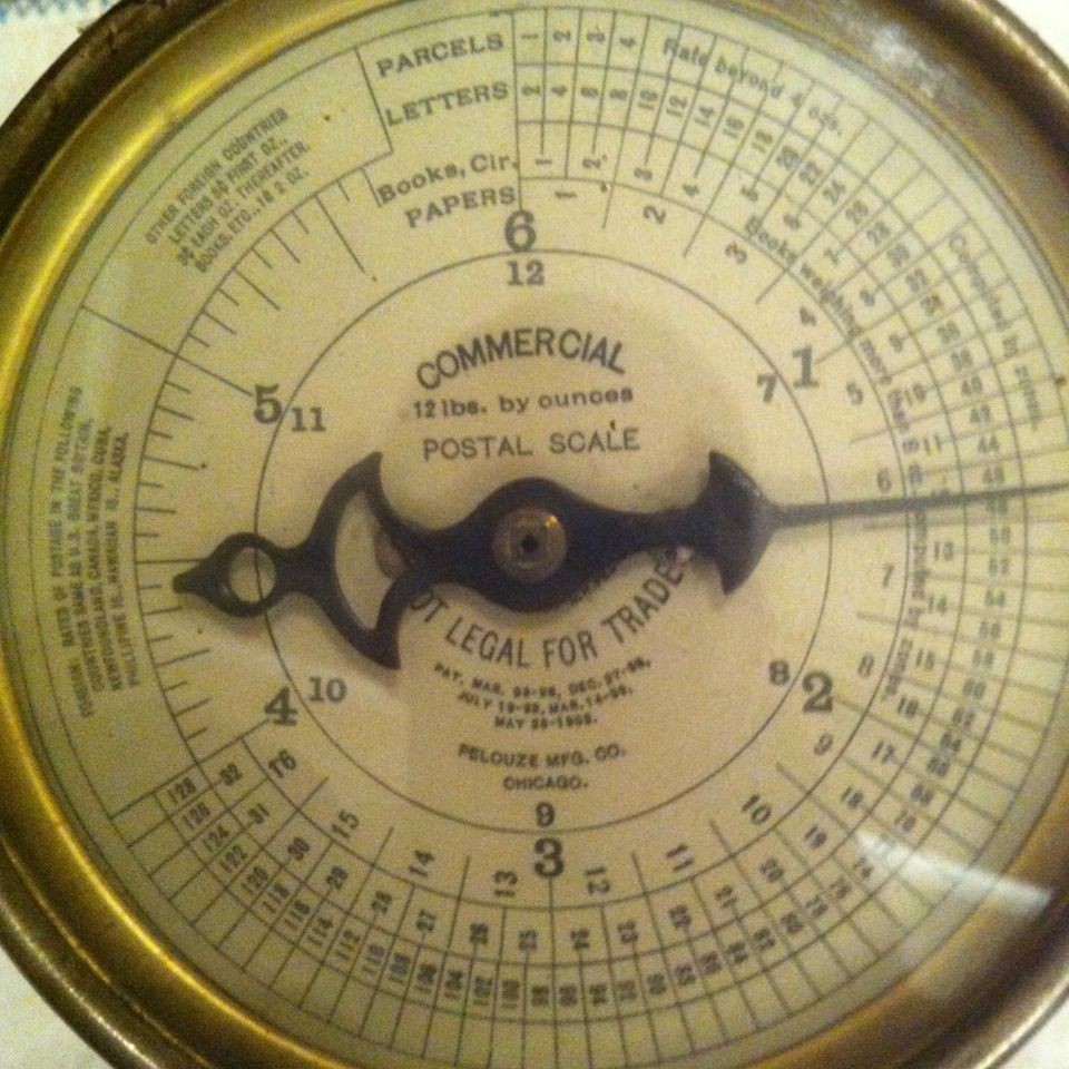 Antique Pelouze Postal Scale 12 Lbs Fantastic Condition 1903