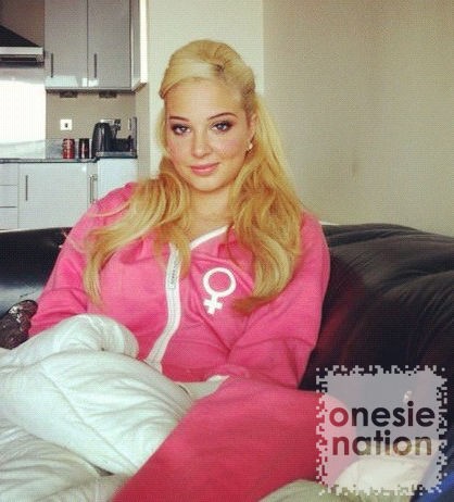   Female Boss Tulisa Adult/Mens/Lad​ies Onesie/All in One piece Pink