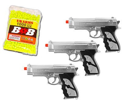 NEW SPRING AIRSOFT PISTOL M9 92 FS BERETTA HAND GUN COMBO LOT w 