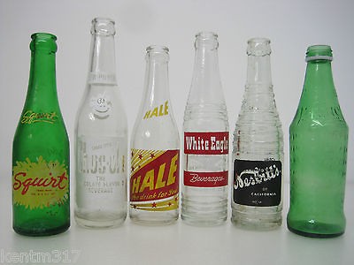   Sprite White Eagle Choc ola Hale Nesbitts Glass Bottles Lot Of 6