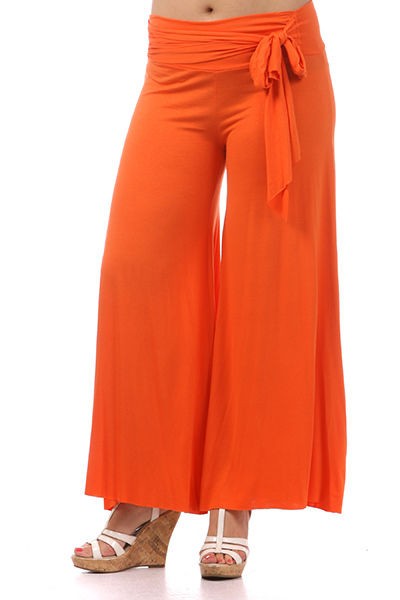 PALAZZO PANTS PLUS SIZE WOMENS. XL,2X AND 3X WITH WRAP AROUND WAIST 