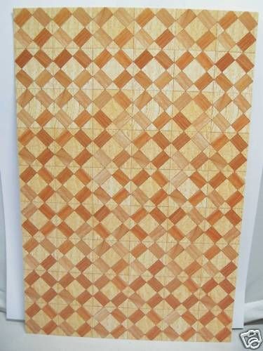 dollhouse miniature faux parquet flooring 34605  6