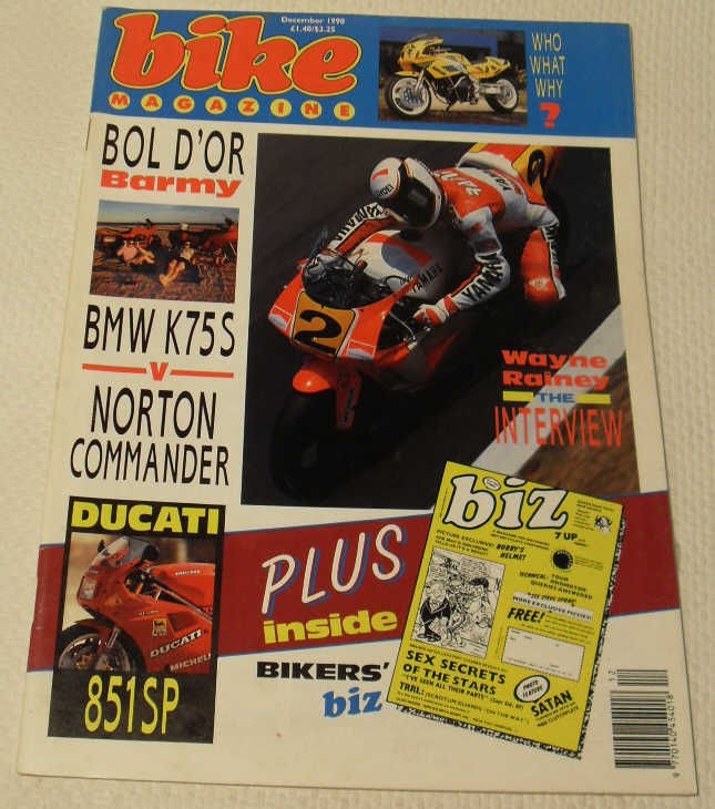 BIKE 12/90 BMW K75S v Norton Commander, Ducati 851 SP, Wayne Rainey