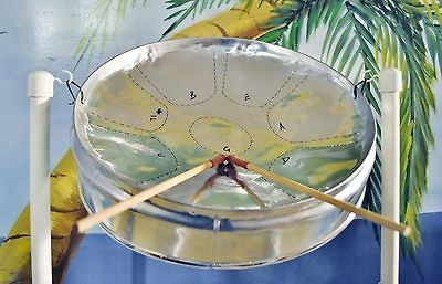 Newly listed Steel Drum with Sticks and Stand   Fun for Kids or Adults 