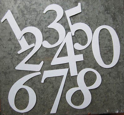 White Chipboard Numbers Table Numbers Weddin​g Tables Scrapbo 