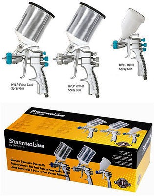 devilbiss auto spray paint 3 hvlp gravitiy feed gun kit