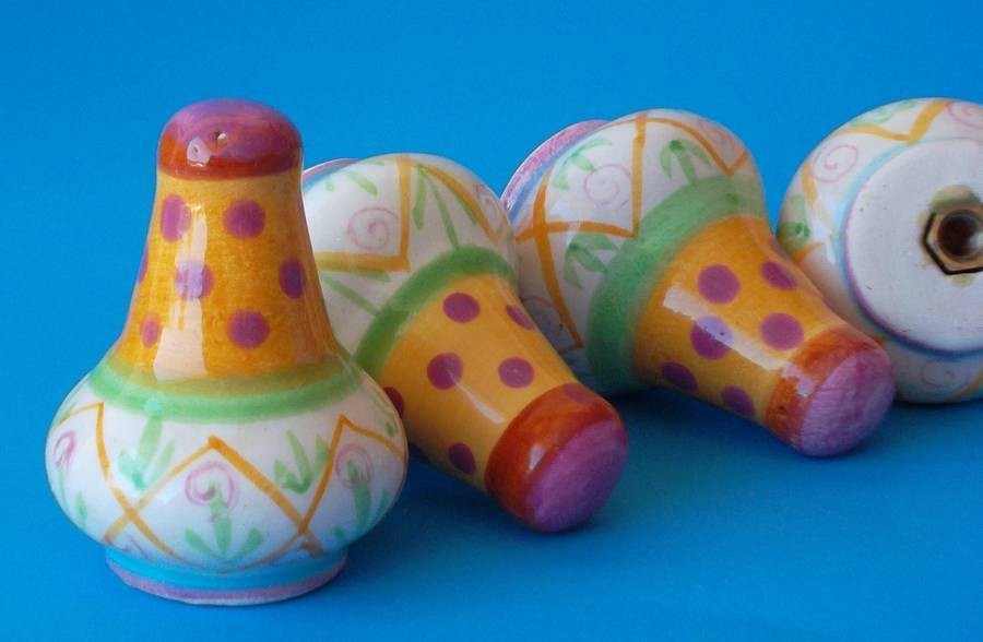 Drawer Pulls Knobs Girl Baby Dresser Bedroom Colorful Ceramic 