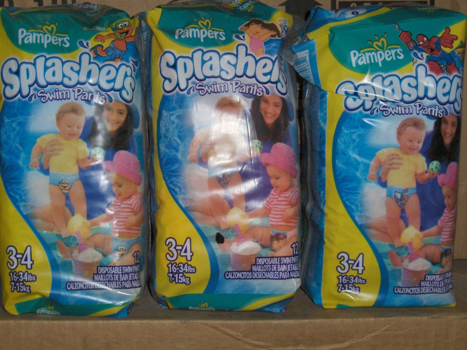 pampers splashers size 3 4 dora 2 packs of 12