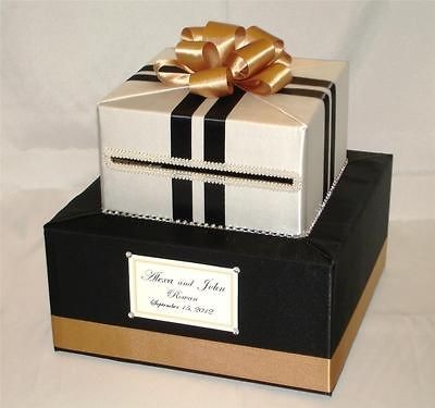 elegant custom made wedding card box rhinestone accents time left