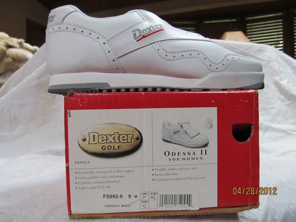 NIB WOMENS DEXTER ODESSA II WHITE GOLF WALKING SHOES SIZE 9 