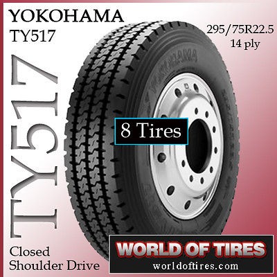   tires Yokohama TY517 295/75R22.5 semi truck tires 22.5lp 225lp 295 75