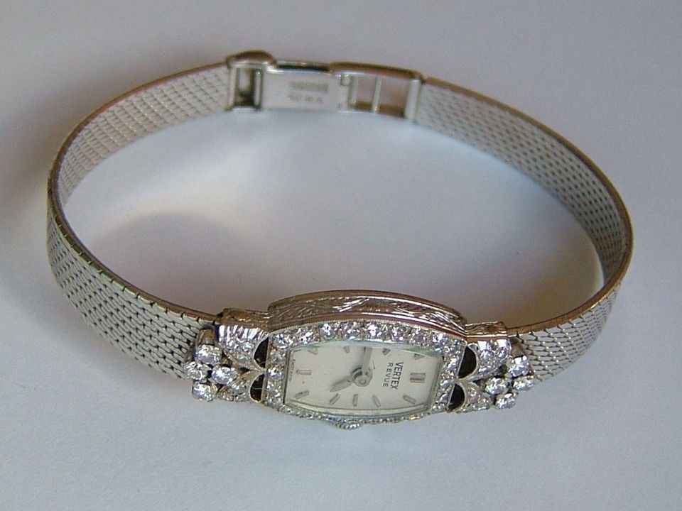   Revue Diamond & Platinum Cocktail Watch, 9CT White Gold Bracelet