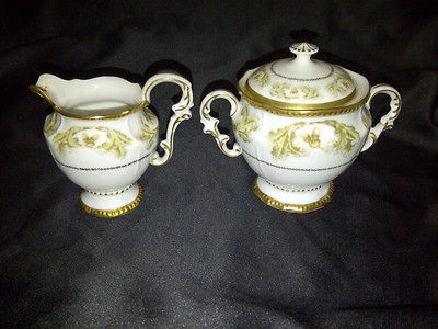 limoges france cream and sugar bowls  30