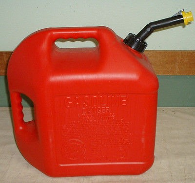 vintage 2 handle blitz 5 gallon gas can w spout